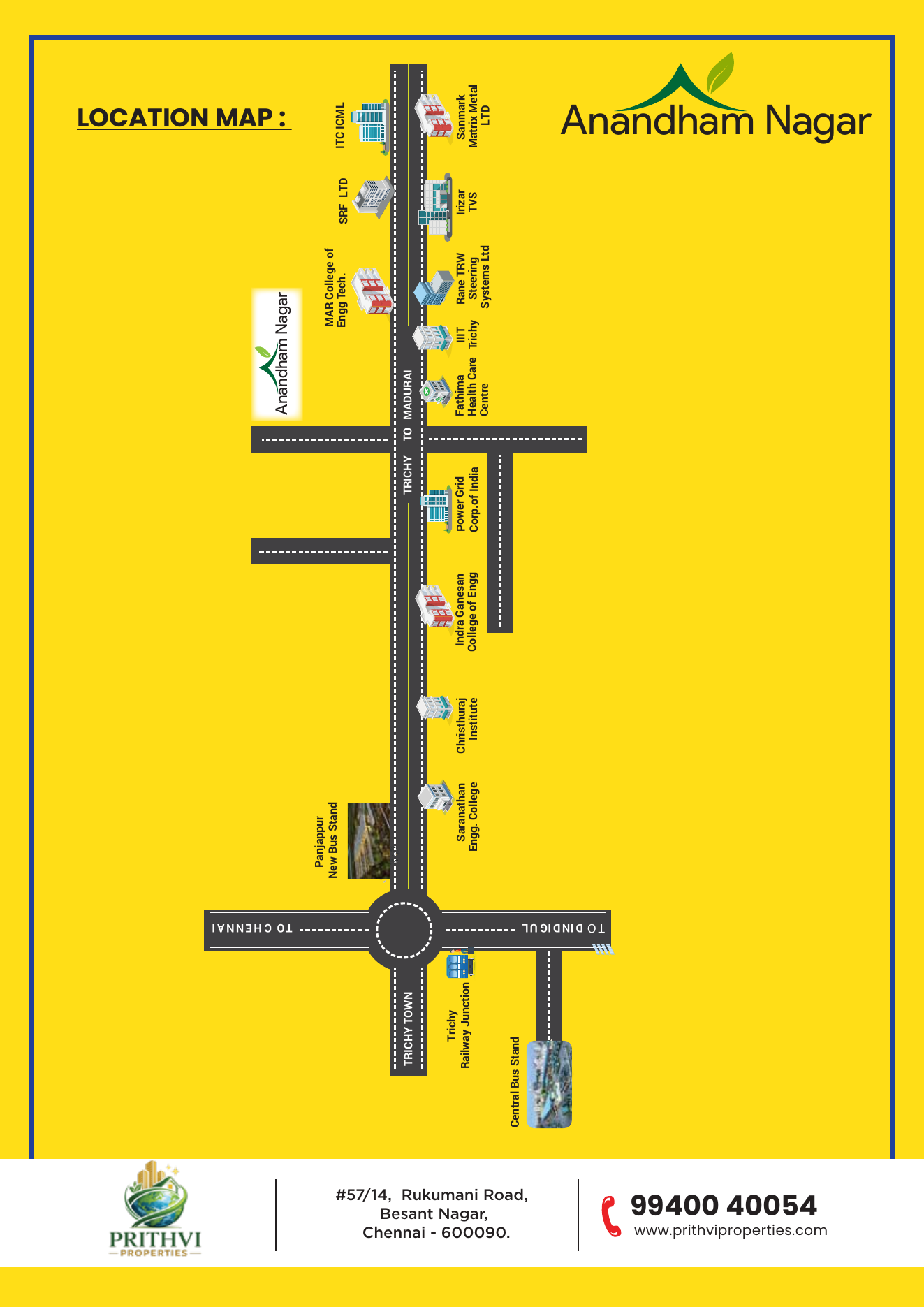Location map for Anandham Nagar